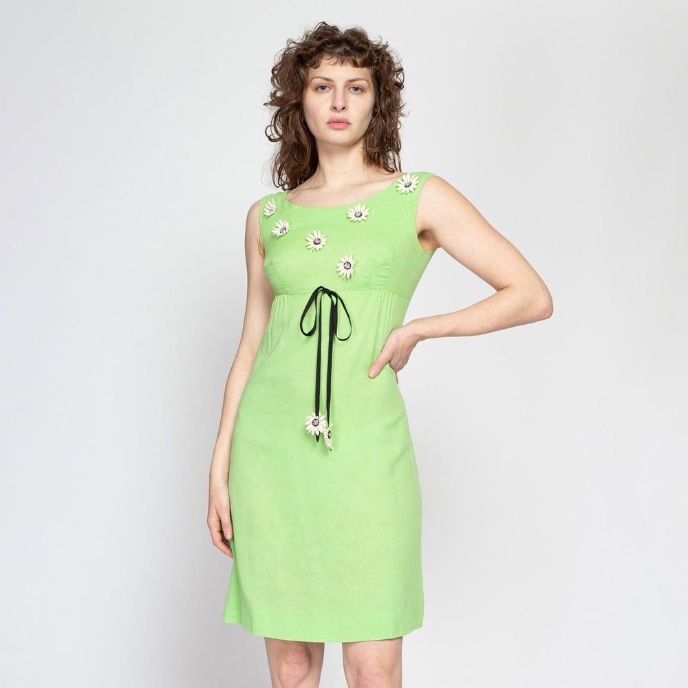Vintage 60s Jody California Daisy Mini Dress - Small